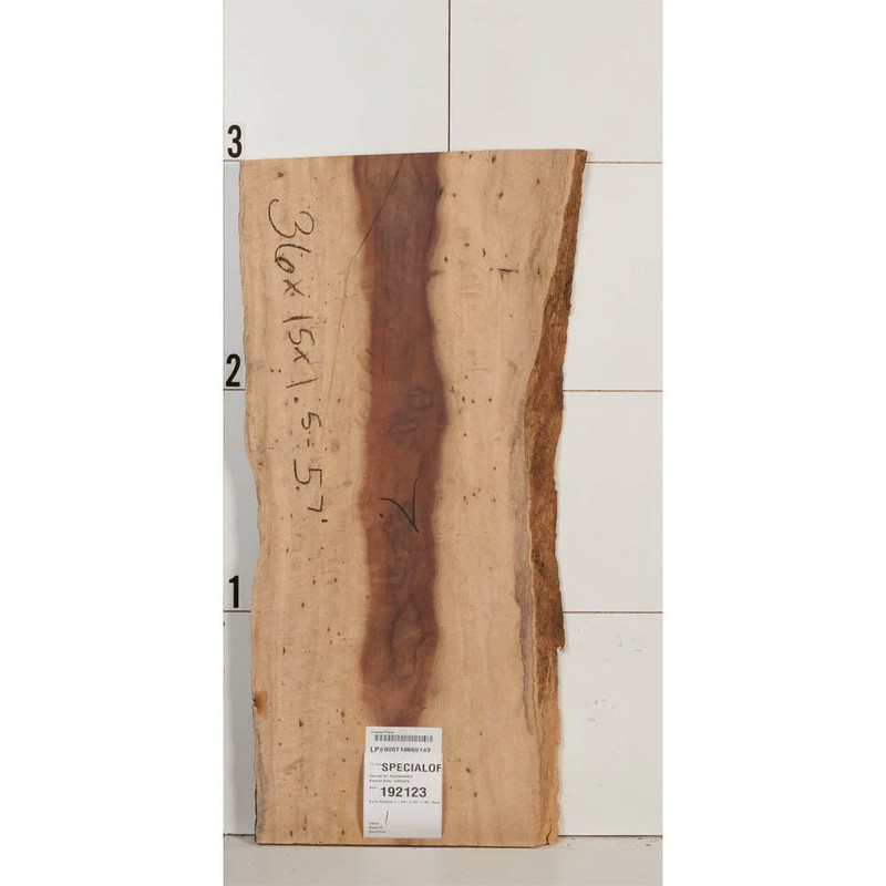 Curly Katalox Wood Slab - Thickness:1-1/2" - Width:15" - Length:36"